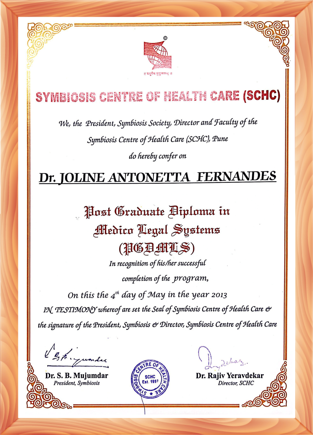 Certificate on Diploma in Medico Legal Systems